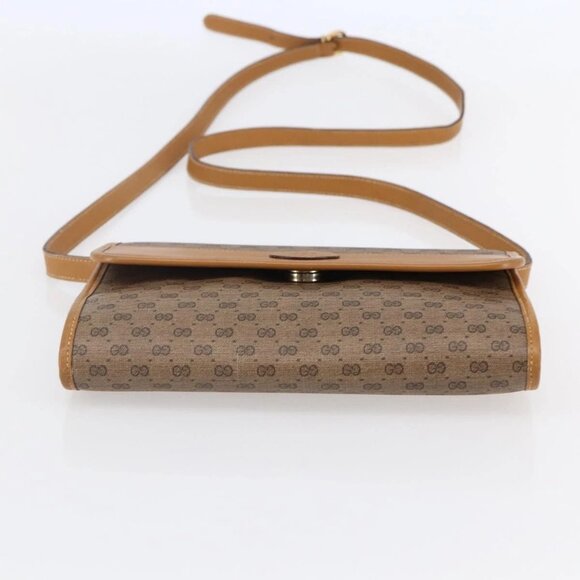 GUCCI Micro GG Supreme Shoulder Bag PVC Beige Gold 004 89 0265 Auth ki6121 - Picture 7 of 16